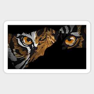 Hidden Exotic Tiger Eyes Sticker